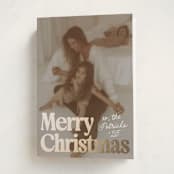 "Vintage Classic" - Holiday Cards in Snowfall by Everett Paper Goods - Folded Card