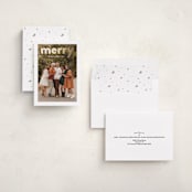 "Bold Merry" - Holiday Cards in Snow by Shari Margolin - Assembled