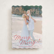 "Merry, Merry!" - Holiday Cards in Ruby by Alston Foster - Front