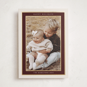 "Encompass" - Holiday Cards in Maroon by Nicole Walsh - Front