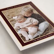 "Encompass" - Holiday Cards in Maroon by Nicole Walsh - Detail