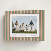 "Southern Sripes" - Holiday Cards in Azalea by Cindy Reynolds - Folded Card