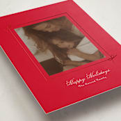 "Delicate Bow" - Holiday Cards in Poinsettia by Baumbirdy - Detail