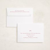 "Delicate Bow" - Holiday Cards in Poinsettia by Baumbirdy - FREE Recipient Addressing