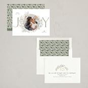 "Joy Wreath" - Holiday Cards in Sage by Itsy Belle Studio - Assembled