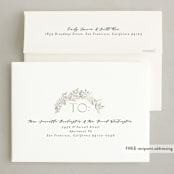 "Joy Wreath" - Holiday Cards in Sage by Itsy Belle Studio - FREE Recipient Addressing