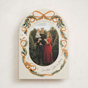 "Winter Ribbon" - Holiday Cards in Cinnamon by Elly - Front