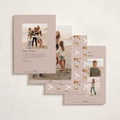 "Winter Ribbon" - Holiday Cards in Scarlet by Elly - Back of Card Options