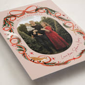 "Winter Ribbon" - Holiday Cards in Scarlet by Elly - Detail