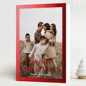 "Broad Edge" - Holiday Cards in Cloud by Amy Kross - Folded Card