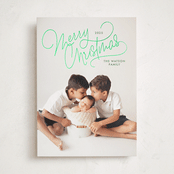 "Up Top" - Holiday Cards in Pine by Lauren Chism - Front
