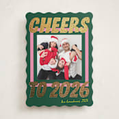 "Bold and Bright" - Holiday Cards in Evergreen by Shari Margolin - Front