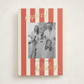 "Happiest Holidays" - Holiday Cards in Berry by Louise Kay - Front