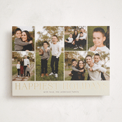"Holiday Photo Grid" - Holiday Cards in Coal by Kimberly Morgan - Front