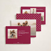 "Holiday Photo Grid" - Holiday Cards in Cranberry by Kimberly Morgan - Back of Card Options