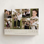 "Holiday Photo Grid" - Holiday Cards in Coal by Kimberly Morgan - Folded Card