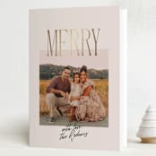 "Signature" - Holiday Cards in Eggnog by Olivia Kanaley Inman - Folded Card