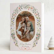 "Winter Wreath" - Holiday Cards in Leaf by Elly - Folded Card