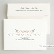 "Winter Wreath" - Holiday Cards in Leaf by Elly - FREE Recipient Addressing