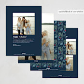 "Arch Wreath" - Holiday Cards in Sapphire by Elly - Back of Card Options