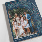"Arch Wreath" - Holiday Cards in Sapphire by Elly - Detail