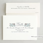 "Arch Wreath" - Holiday Cards in Sapphire by Elly - FREE Recipient Addressing