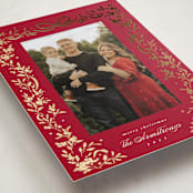 "Glittering Garland" - Holiday Cards in Candied Apple by Kate Ahn - Detail