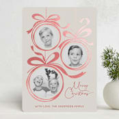 "baubles and bows" - Holiday Cards in Candy Cane by Paper Sun Studio - Front