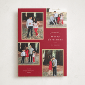 "Simply Framed" - Holiday Cards in Poinsettia by Stacey Meacham - Front