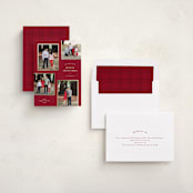 "Simply Framed" - Holiday Cards in Poinsettia by Stacey Meacham - Assembled