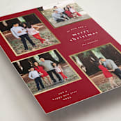 "Simply Framed" - Holiday Cards in Poinsettia by Stacey Meacham - Detail