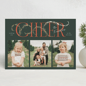 "Shimmering" - Holiday Cards in Pine by Paper Raven Co. - Front