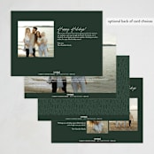 "Shimmering" - Holiday Cards in Pine by Paper Raven Co. - Back of Card Options
