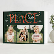 "Shimmering" - Holiday Cards in Pine by Paper Raven Co. - Folded Card