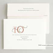 "Shimmering" - Holiday Cards in Pine by Paper Raven Co. - FREE Recipient Addressing