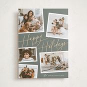 "Collage Scatter" - Holiday Cards in Sage by Melanie Severin - Front