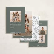 "Collage Scatter" - Holiday Cards in Sage by Melanie Severin - Back of Card Options