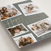 "Collage Scatter" - Holiday Cards in Sage by Melanie Severin - Detail