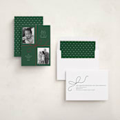 "Bow Two" - Holiday Cards in Holly by Emily Betts - Assembled