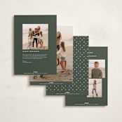 "Gilded Trio" - Holiday Cards in Fern by Michelle Taylor - Back of Card Options