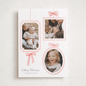 "Bows" - Holiday Cards in Snow by Baumbirdy - Front