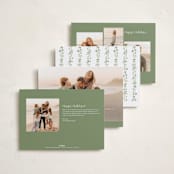 "Laurel Garland" - Holiday Cards in Snow by Everett Paper Goods - Back of Card Options