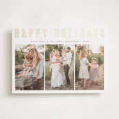 "Triple Happiness" - Holiday Cards in Snow by Juliana Zimmermann - Front