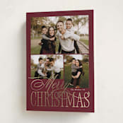 "Elegant Three" - Holiday Cards in Mulberry by Brianne Larsen - Folded Card