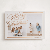 "Elegantly Lined" - Holiday Cards in Eggnog by Brianne Larsen - Front