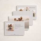 "Elegantly Lined" - Holiday Cards in Eggnog by Brianne Larsen - Back of Card Options
