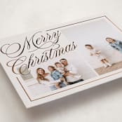 "Elegantly Lined" - Holiday Cards in Eggnog by Brianne Larsen - Detail