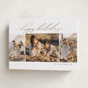 "Simple Trio" - Holiday Cards in Snowflake by Jessica Williams - Folded Card