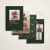 "Natural Holiday" - Holiday Cards in Juniper by Susan Moyal - Back of Card Options