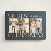 "Sparkly Stack" - Holiday Cards in Twilight by Makewells - Front